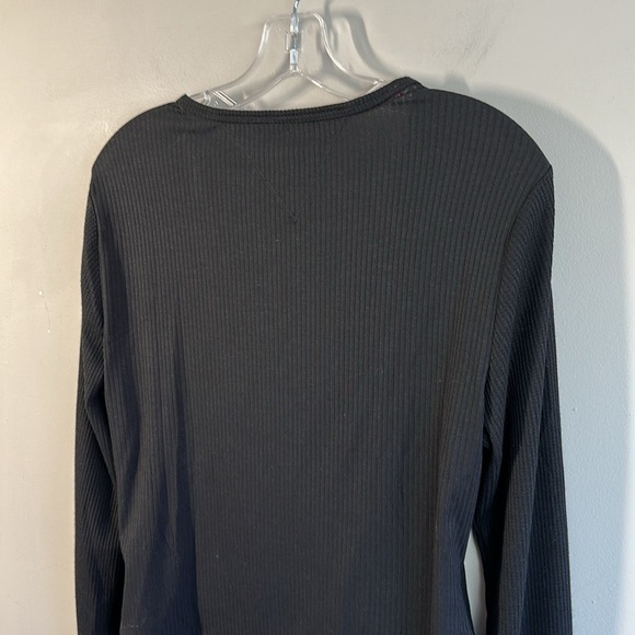 NWT Womens Tommy Hilfiger Sport Waffle Knit Faux Wrap Top Size Large Long Sleeve - Picture 11 of 11